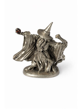 Rawcliffe Pewter Wizard Figurine Tom Meier 1988 PP030 Fantasy RPG Mage Statue Vi